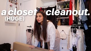 declutter & organize my closet with me *SATISFYING + MUCH NEEDED*