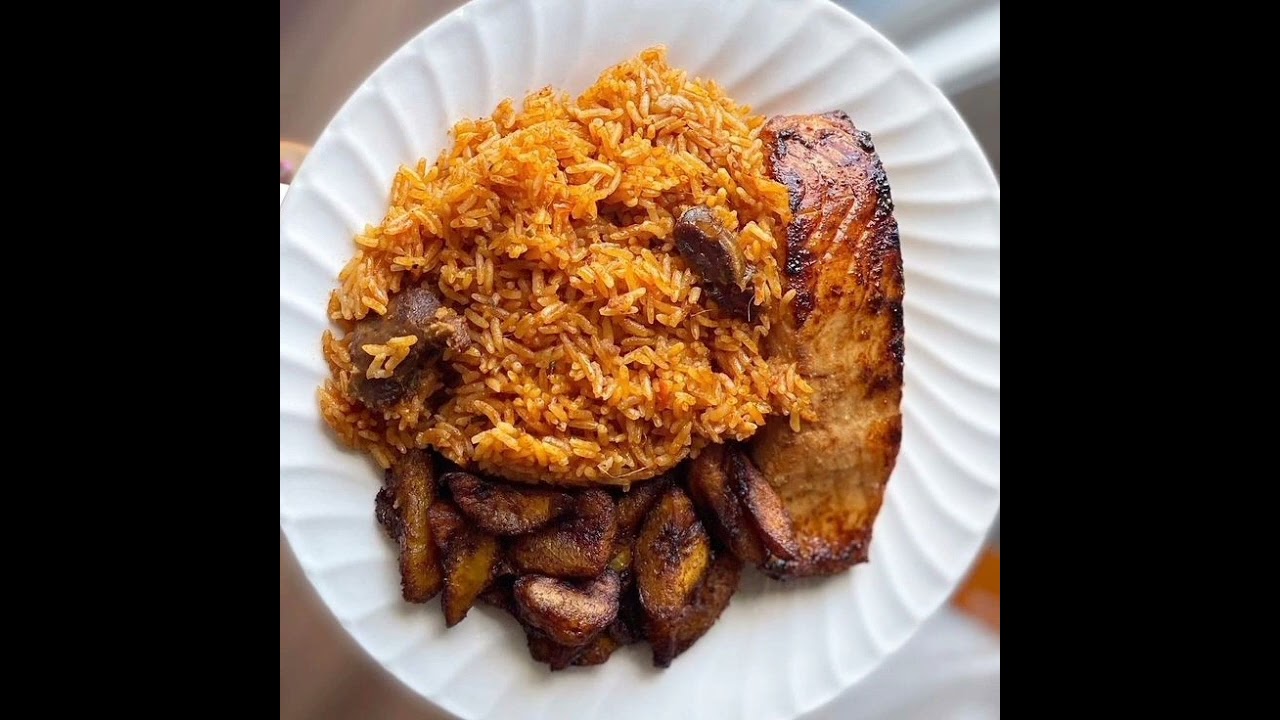 Grilled Fish & Jollof Rice with Dodo