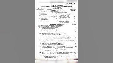 6th sem Theory and Practice of GST Question Paper of Palamuru University 2019-2020-2021 batch