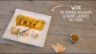 Wok de pommes Braeburn & Saint-Jacques au curry