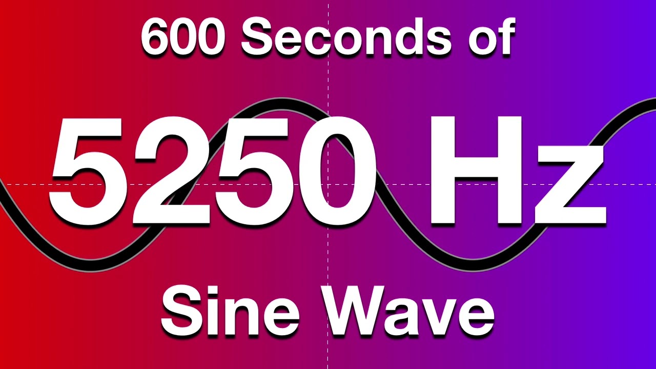 5250Hz (5.25kHz) Sine Wave Test Tone - 600 Seconds (10 Minutes