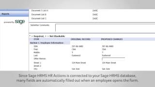 Sage HRMS HR Actions I-9
