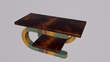 Original coffee table in Cinema 4D tutorial