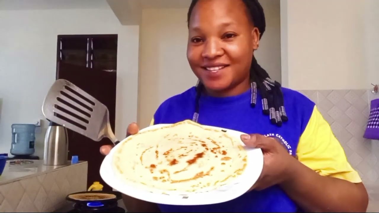 Preparing breakfast. 