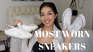 Most Worn + Most Comfortable White Sneakers || DESIGNER & AFFORDABLE OPTIONS