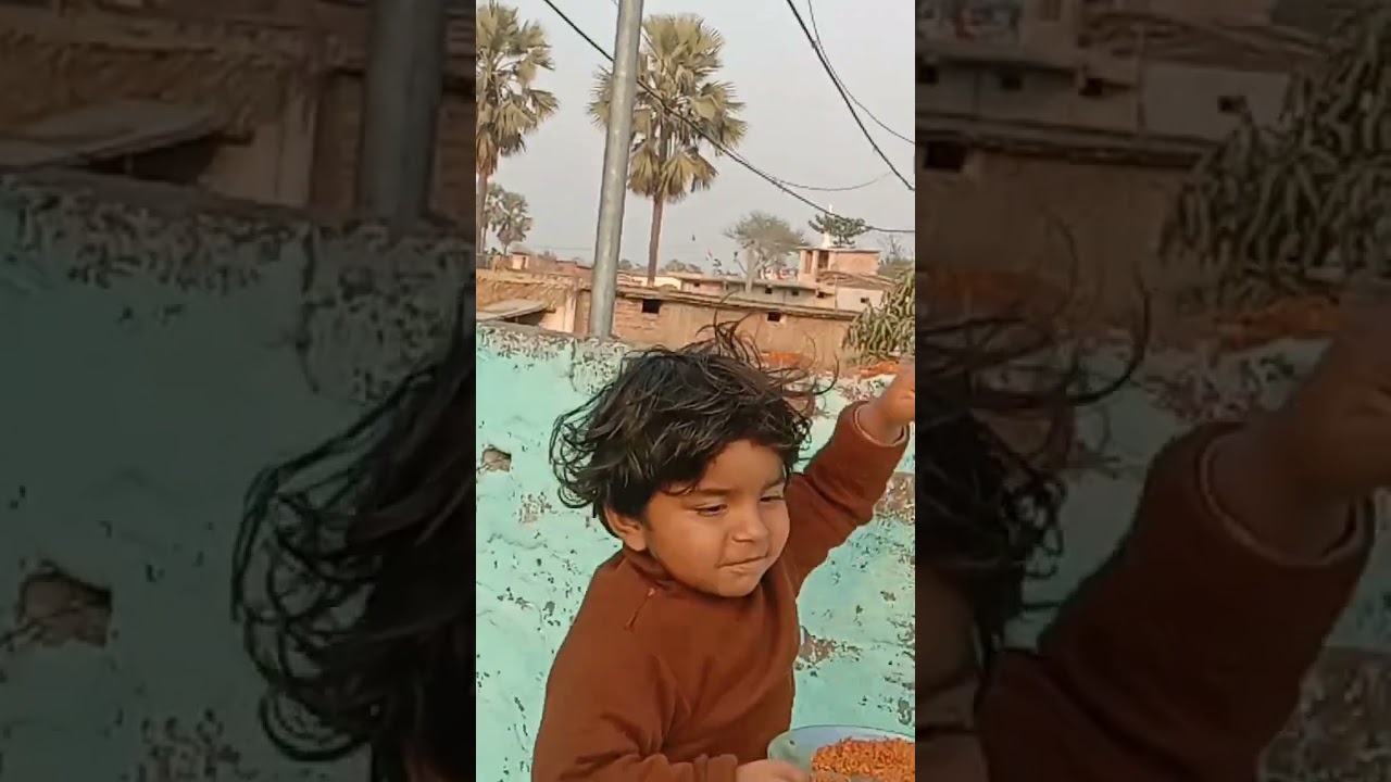 नैमा ने कौवा को खाना खिलाया 