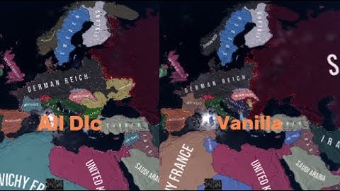 HOI4 Double Timelapse - ALL DLC vs NO DLC
