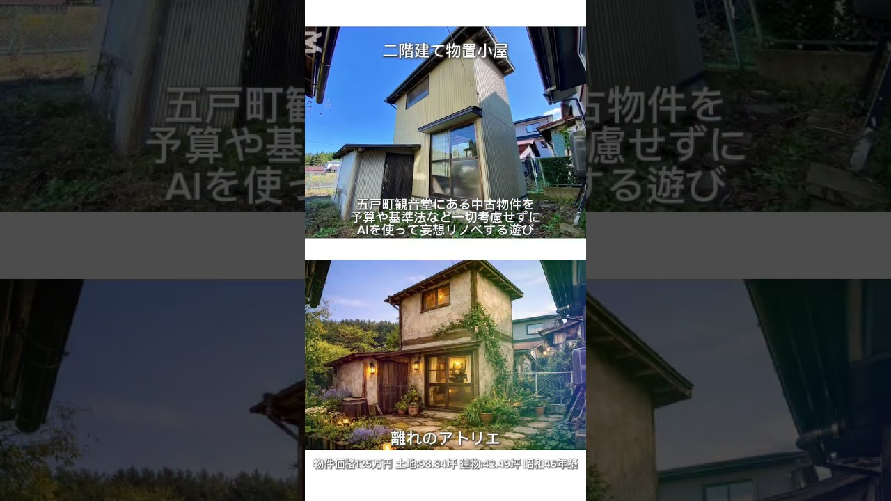 趣味に没頭できる、小屋付き住宅・セカンドハウスや自分だけの居場所