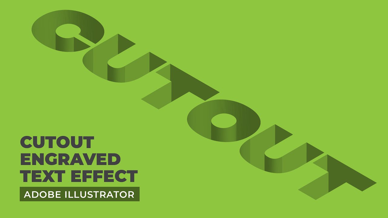Cutout Text Effect in Adobe Illustrator | Engraved Text Effect ...