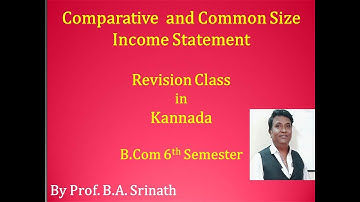 Comparative and Common Size Income Statement - Management Accounting for B.Com 6th Semester