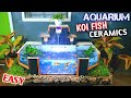 Garden Waterfall Aquarium from Ceramic Floor - Beautiful Homemade Koi Pond Waterfall Garden