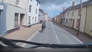 Cyclist Gets Instant Karma - 3 Minutes Of UK Dash Cam Footage