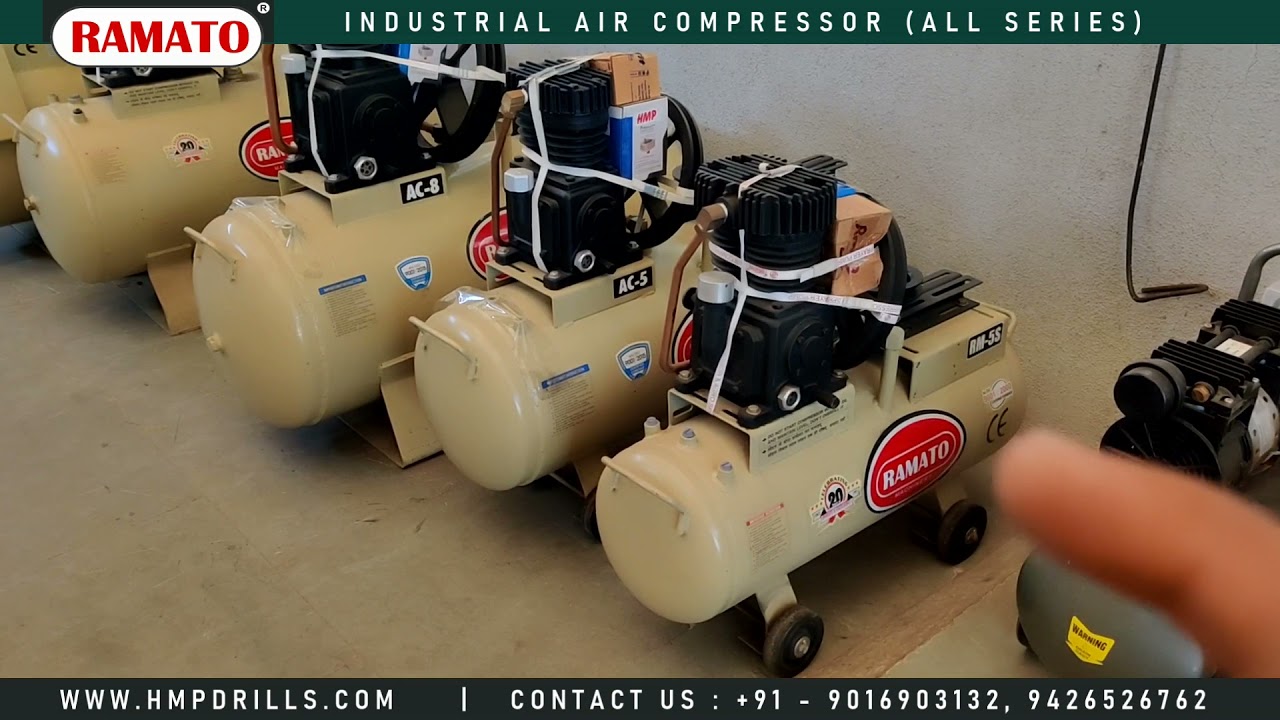 Ramato Industrial Air Compressor Machine With Tank Rajkot Gujarat INDIA