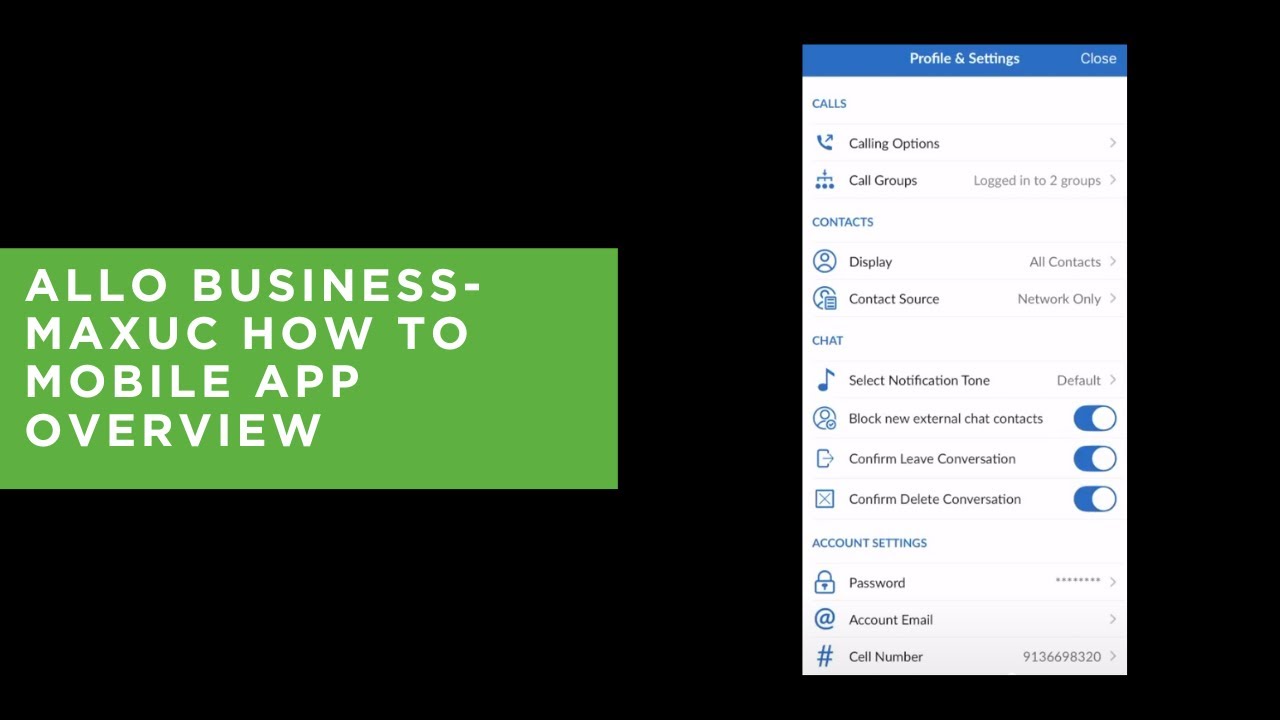 ALLO Business MaxUC Mobile App Overview