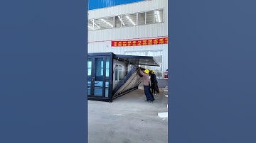Expandable container house unfolding process show #containergardening  #containers  #containerhouses