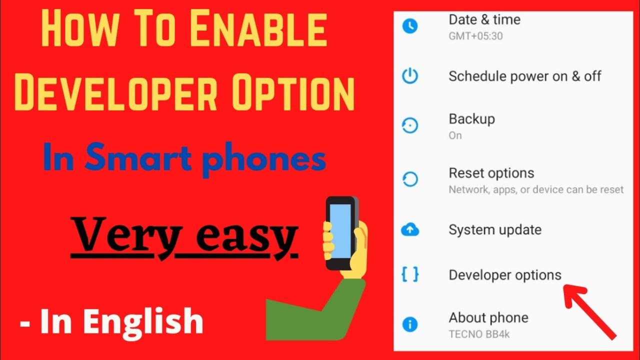 how to enable developer options android | tecno | very easy - YouTube