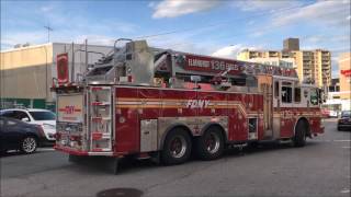COMPILATION OF FDNY APPARATUS CRUISING AROUND THE STREETS IN THE 5 BOROUGHS OF NEW YORK CITY.  10