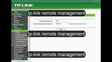 TP Link Router Remote Management
