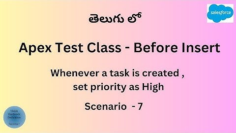 Test Class Scenario - 7 : Whenever a task is created , set priority as High