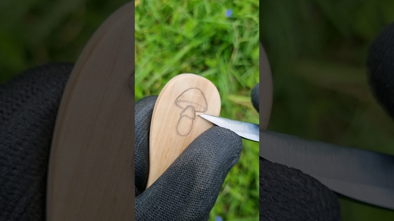 Вырежьте черпак из дерева #резьбаподереву #сделайсам #искусствоиздерева #руководствопорезкеподереву