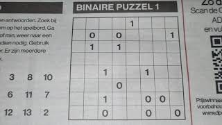 (#3811) Friday. Binary01 Sudoku puzzle. Bonus Extra edition. 12-10-2021 Extra part 2 of 3