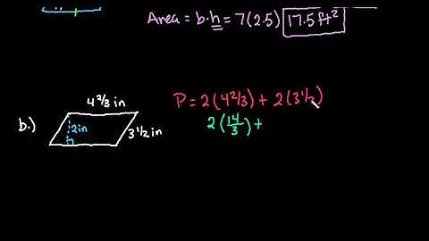 Find Area and Perimeter of a Parallelogram
