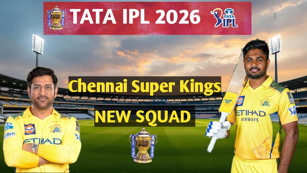 Csk New Team 2026 TATA IPL 📈🏏🤯.... Big hitting team Squad Young players....