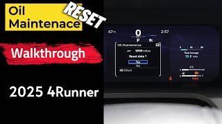How To Clear "Oil Maintenance"/"Scheduled Maintenance" | 2025 4Runner