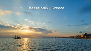 Thessaloniki Sunset with Beautiful God Rays #timelapse #clouds #greece