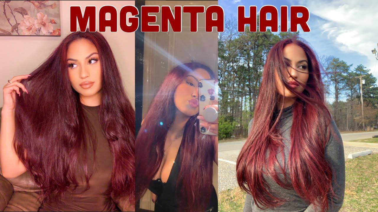 FIRST TIME DYEING MY HAIR MAGENTA RED!!!