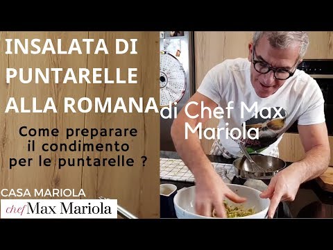 INSALATA DI PUNTARELLE ALLA ROMANA   e COME CONDIRLE - la video ricetta di Chef Max Mariola