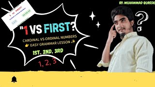 1 vs First? | Cardinal & Ordinal Numbers Explained @grammargardenHub