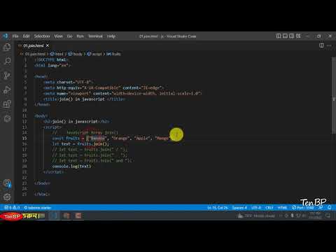 Array  join() Method JavaScript Tutorial in Bangla | Part -91