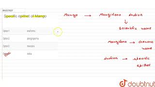 Specific epithet of Mango | CLASS 11 | THE LIVING WORLD | BIOLOGY | Doubtnut