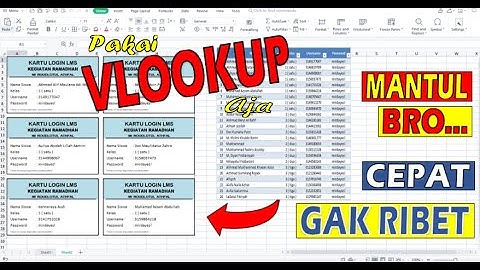 Membuat Kartu Login Siswa Otomatis di Excel