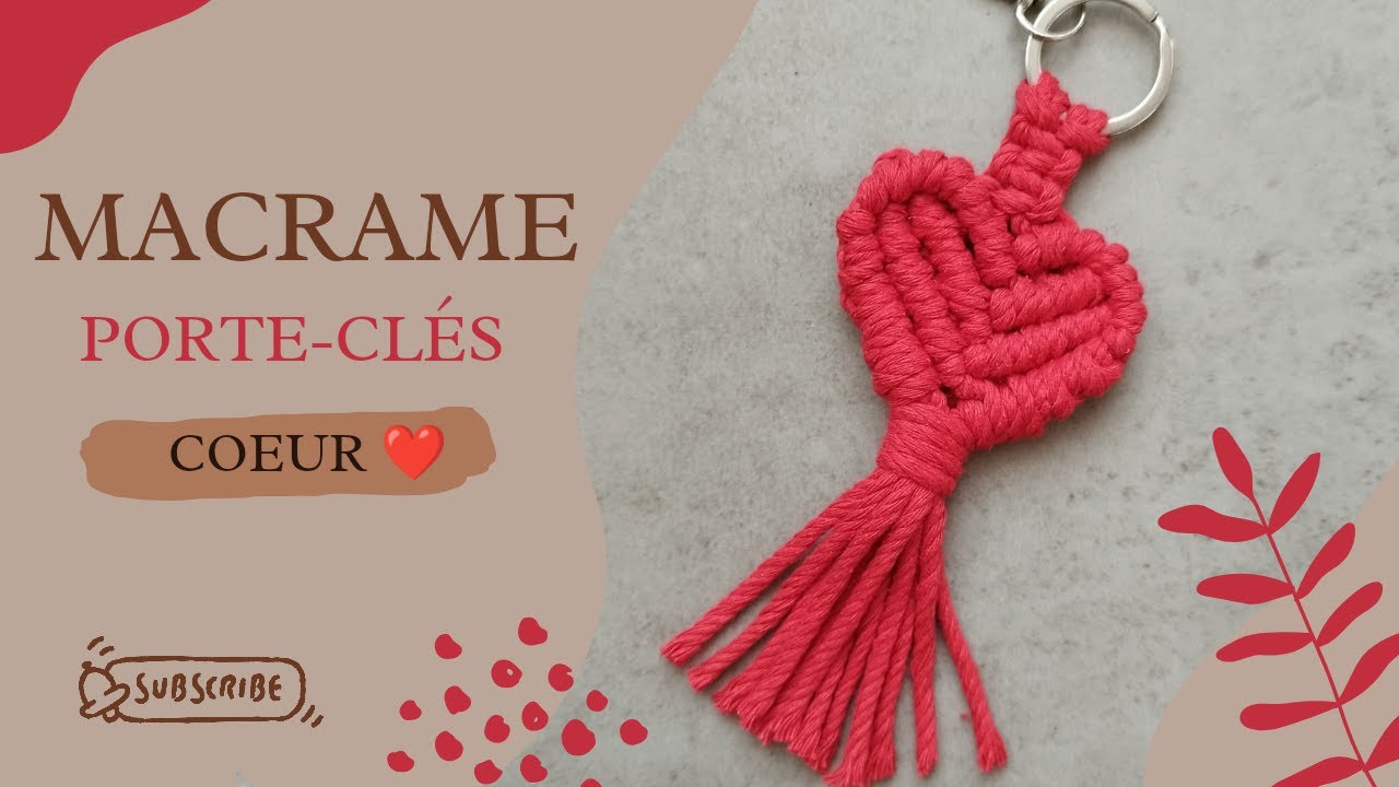 DIY porteclés en macramé "Coeur" 2 Livy Macramé YouTube