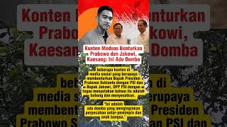 Kaesang : konten medsos adu domba Prabowo dan Jokowi #shorts #viral #shortvideo #viralshorts