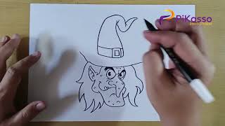 How To Draw A Witch Face