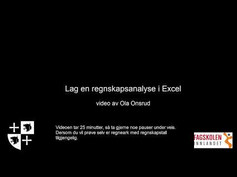 Lage regnskapsanalyse Excel