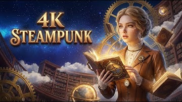 Steampunk AI Short Film 4K: "The Astro-Library" | A Cinematic Clockwork Fantasy