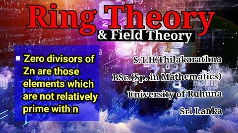 Zero divisors of Zn are those elements which are not relatively prime with n
