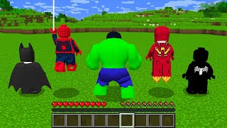 HOW TO PLAY SPIDER-MAN vs VENOM / LEGO SUPERHEROES / BATMAN / IRON MAN GAMEPLAY in Minecraft