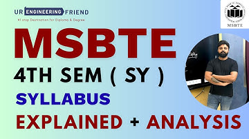 MBSTE Diploma 4th Sem K-Scheme Syllabus Analysis + Explained | Ur Engineering Friend