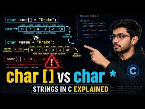 char[ ] , char *, Pointers & String Storage Explained Simple
