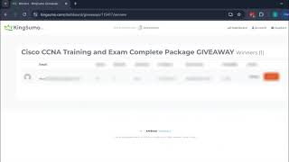 Cisco CCNA Exam Giveaway Winner - October 2025