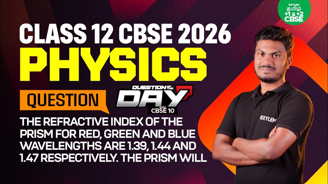📑Question of The Day❓From Ray Optics | Navaneethan Sir | Xylem CBSE 11&12 Tamil