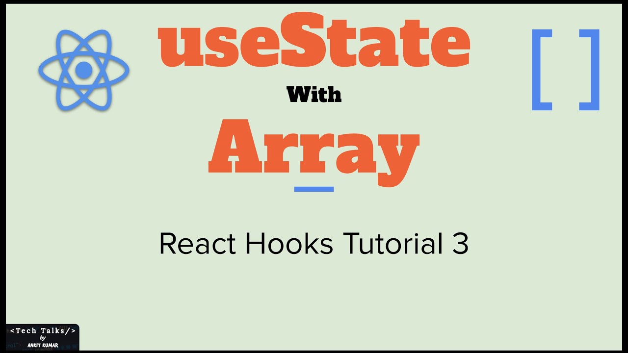 How to use useState hook with an Array | React Hooks Tutorial