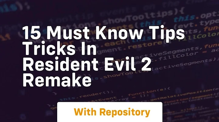 15 must know tips tricks in resident evil 2 remake