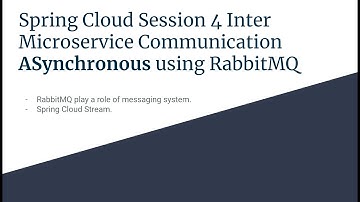 Spring Cloud Session 4 Inter Microservice Communication ASynchronous using RabbitMQ