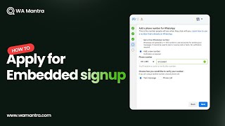 How to apply for Embedded Signup Verification and Tech Provider access using WA Mantra Portal 